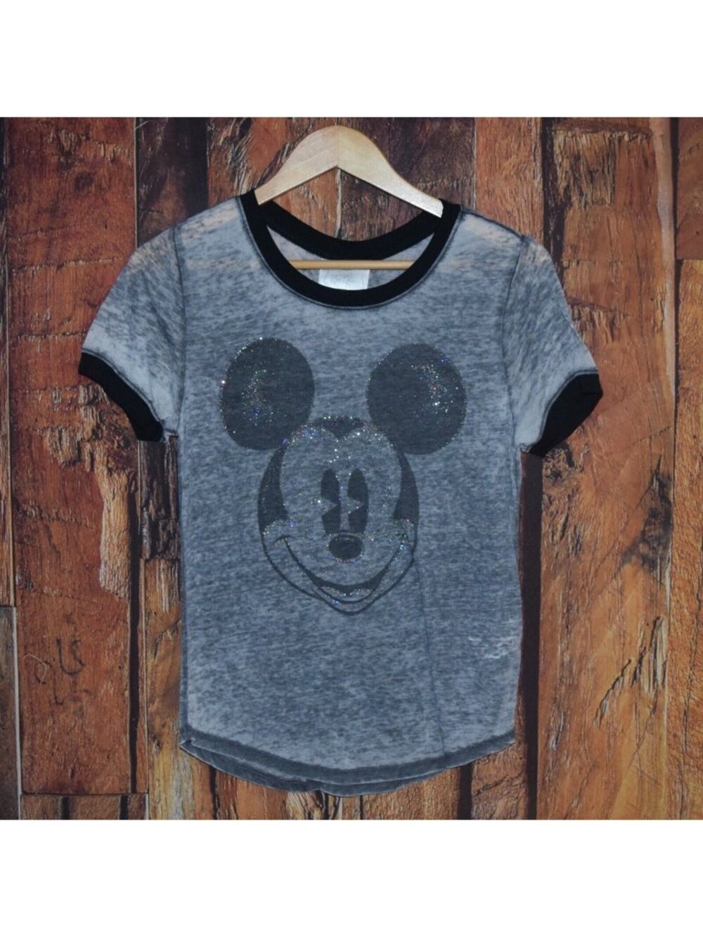 Disney Boutique Women's Sz M Mickey Mouse Burnout T-Shirt